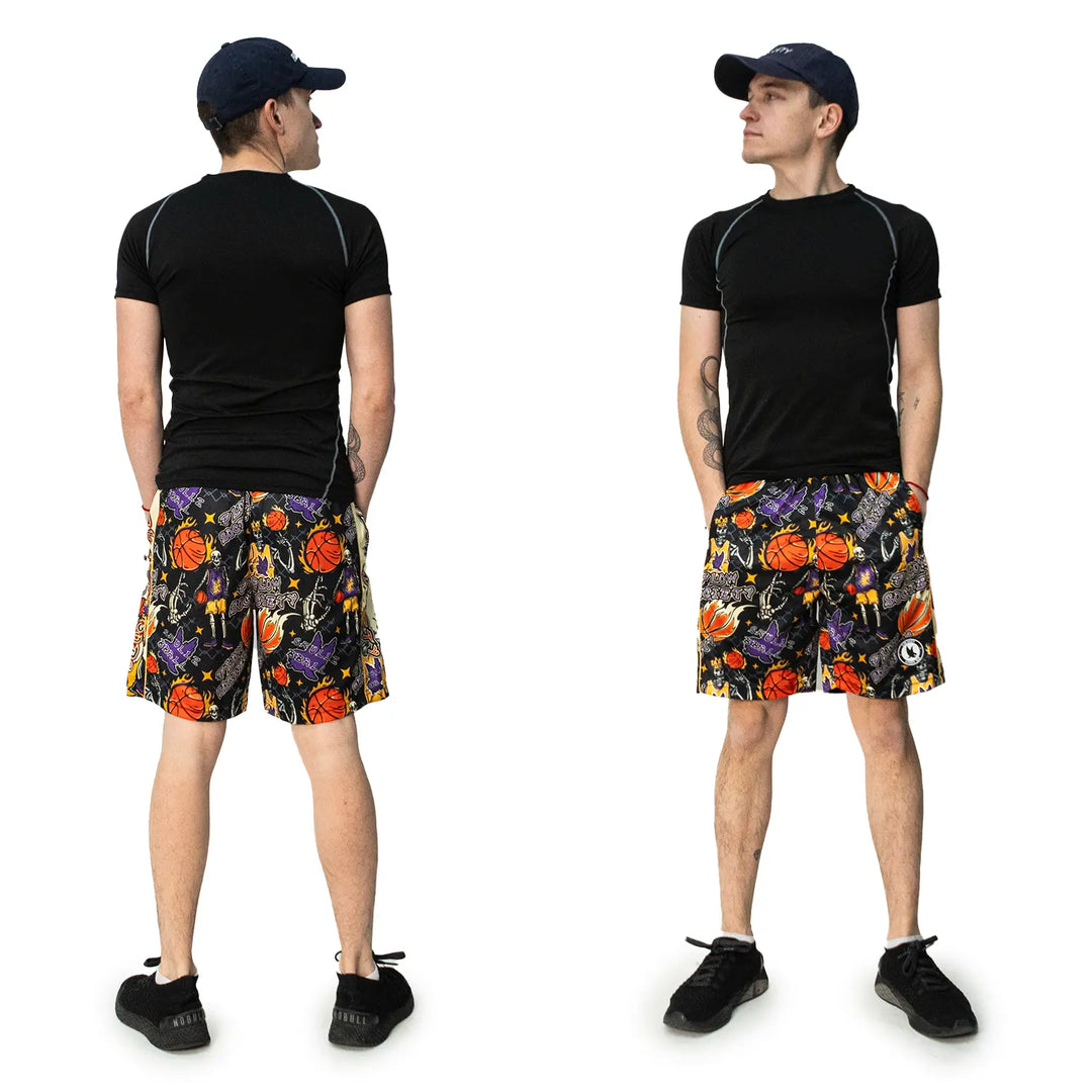 Boys Skeleton Hoops Short