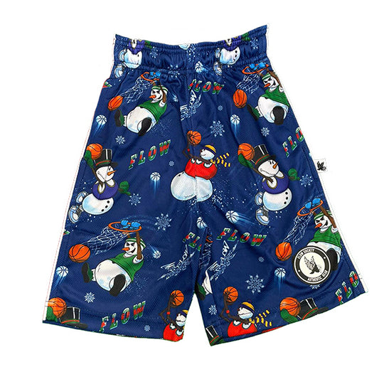 Mens Snowman Frosty Bball Short