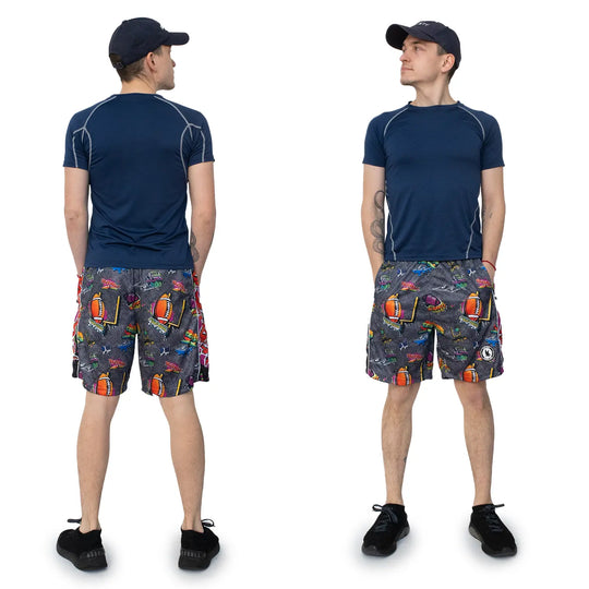 Mens Graffiti Football Short