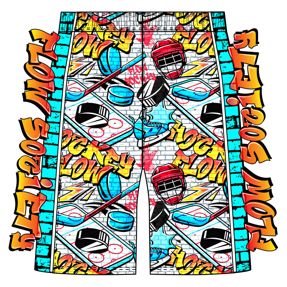 Boys Brick Graffiti Hockey Short