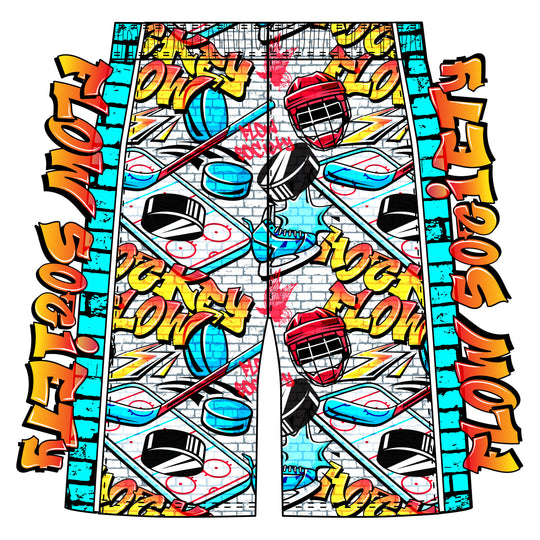 Boys Brick Graffiti Hockey Short