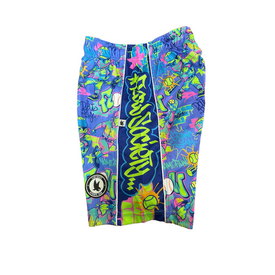 Boys Graffiti Baseball Homerun Short