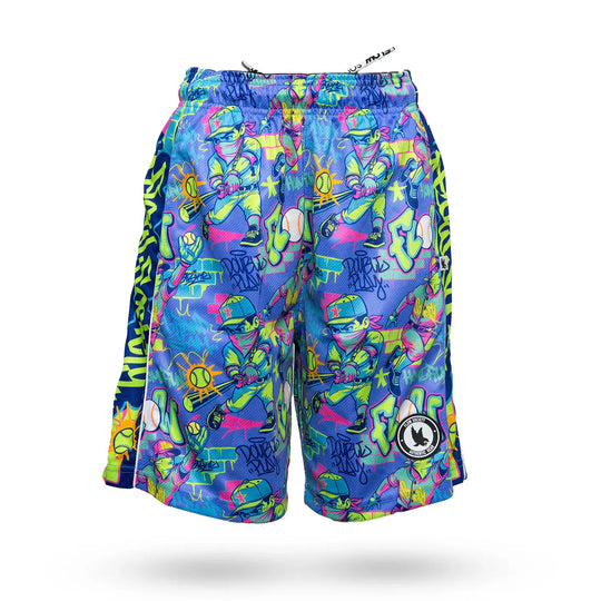 Boys Graffiti Baseball Homerun Short