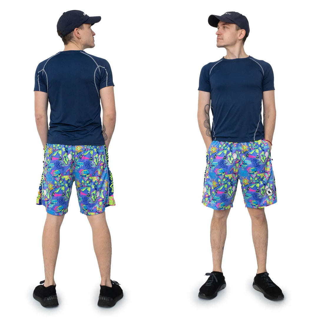 Boys Graffiti Baseball Homerun Short