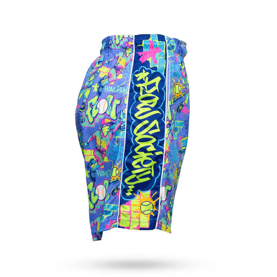 Boys Graffiti Baseball Homerun Short