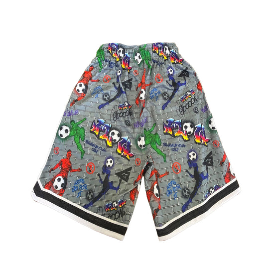 Boys Brick Graffiti Soccer Short