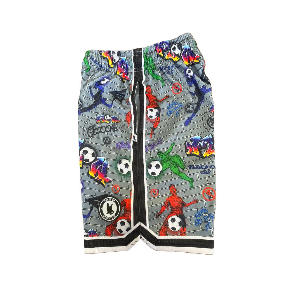Boys Brick Graffiti Soccer Short
