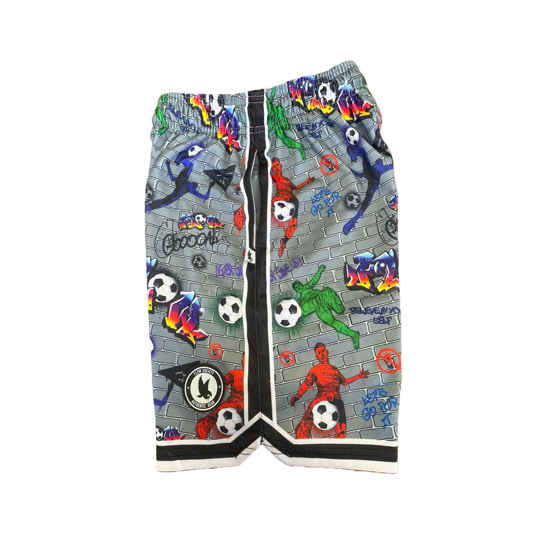 Boys Brick Graffiti Soccer Short