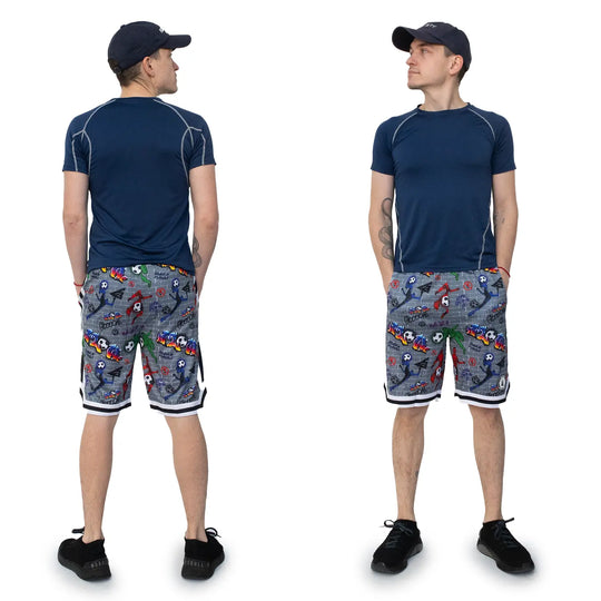 Boys Brick Graffiti Soccer Short