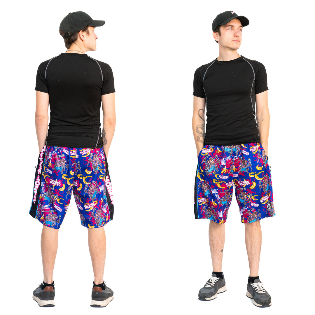 Mens Flowing Monkey Attack Shorts