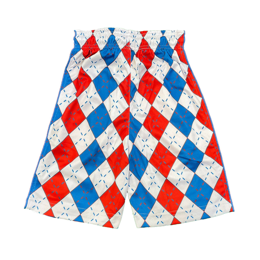 Boys Red, White & Blue Argyle Attack Short