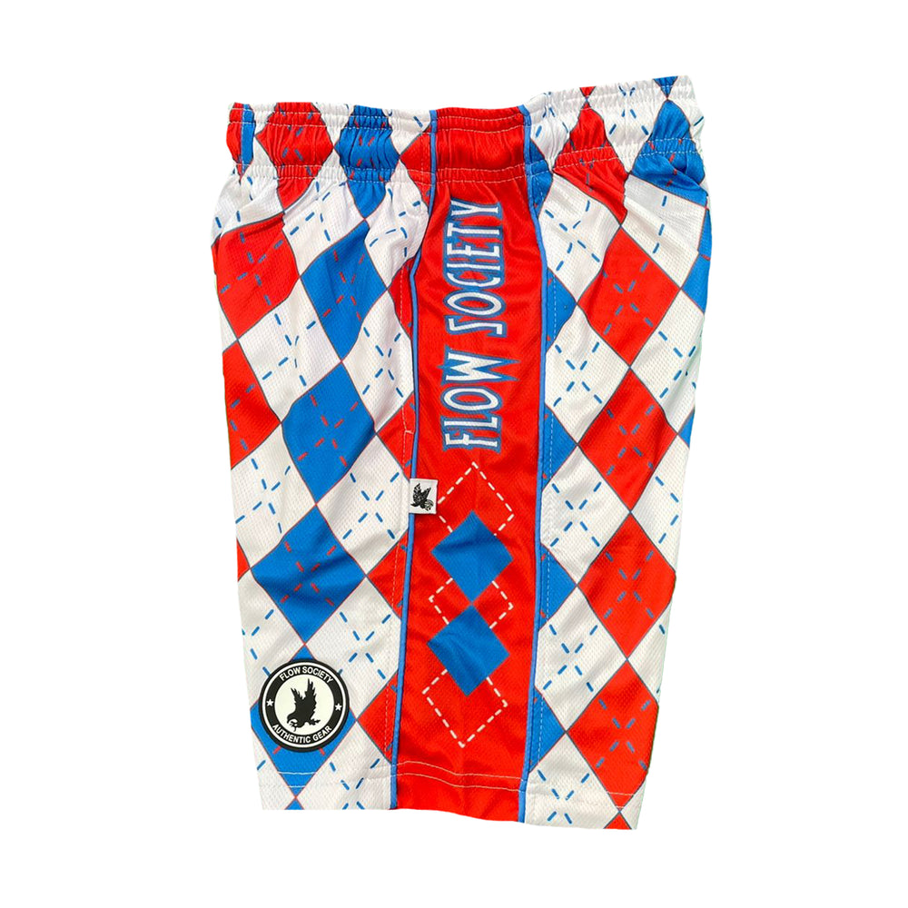 Boys Red, White & Blue Argyle Attack Short