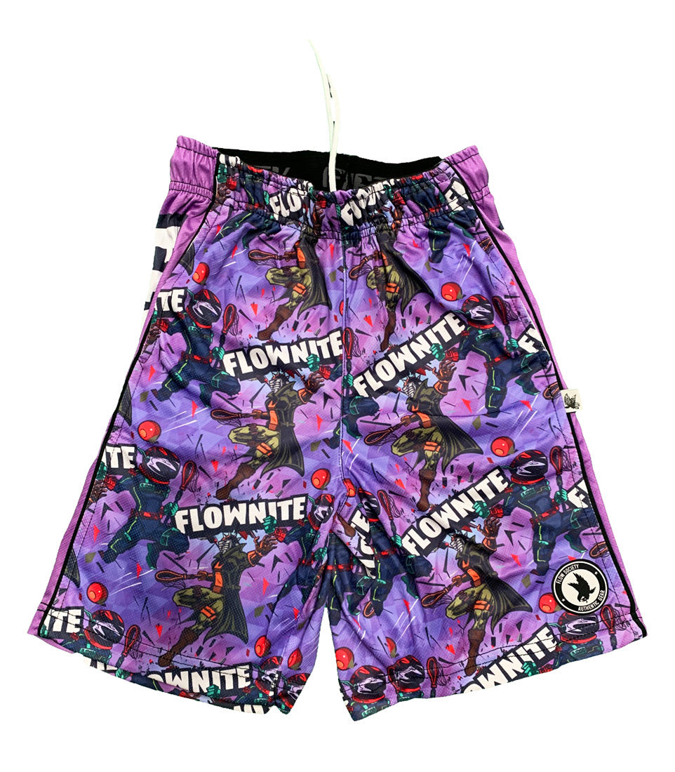 Mens Purple Flownite Shorts