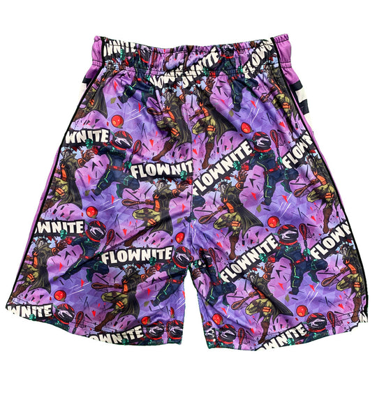 Mens Purple Flownite Shorts