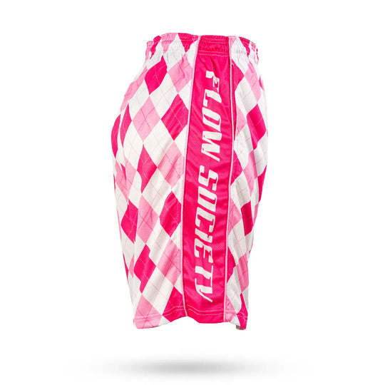 Mens New Argyle Pink Attack Short