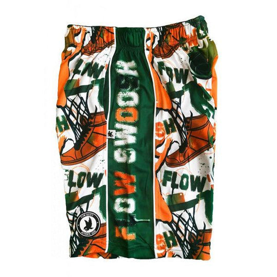 Boys Flow Swoosh Green & White Attack Short