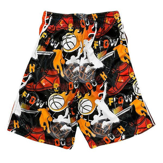 Boys Flow Swoosh Black & Red Attack Short