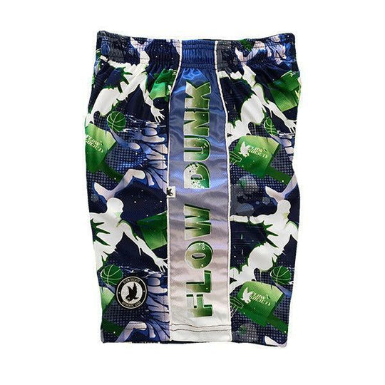 Mens Flow Dunk Blue & Green Short