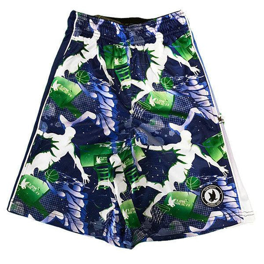 Boys Flow Dunk Blue & Green Short