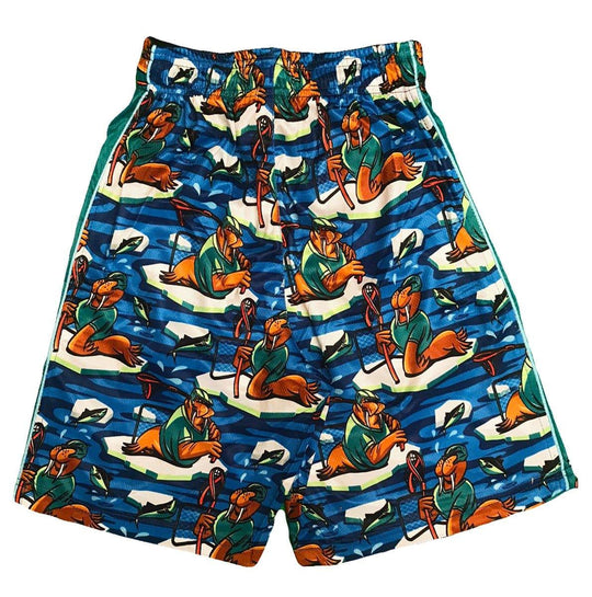 Boys Wallie Goalie Flow Attack Short Blue