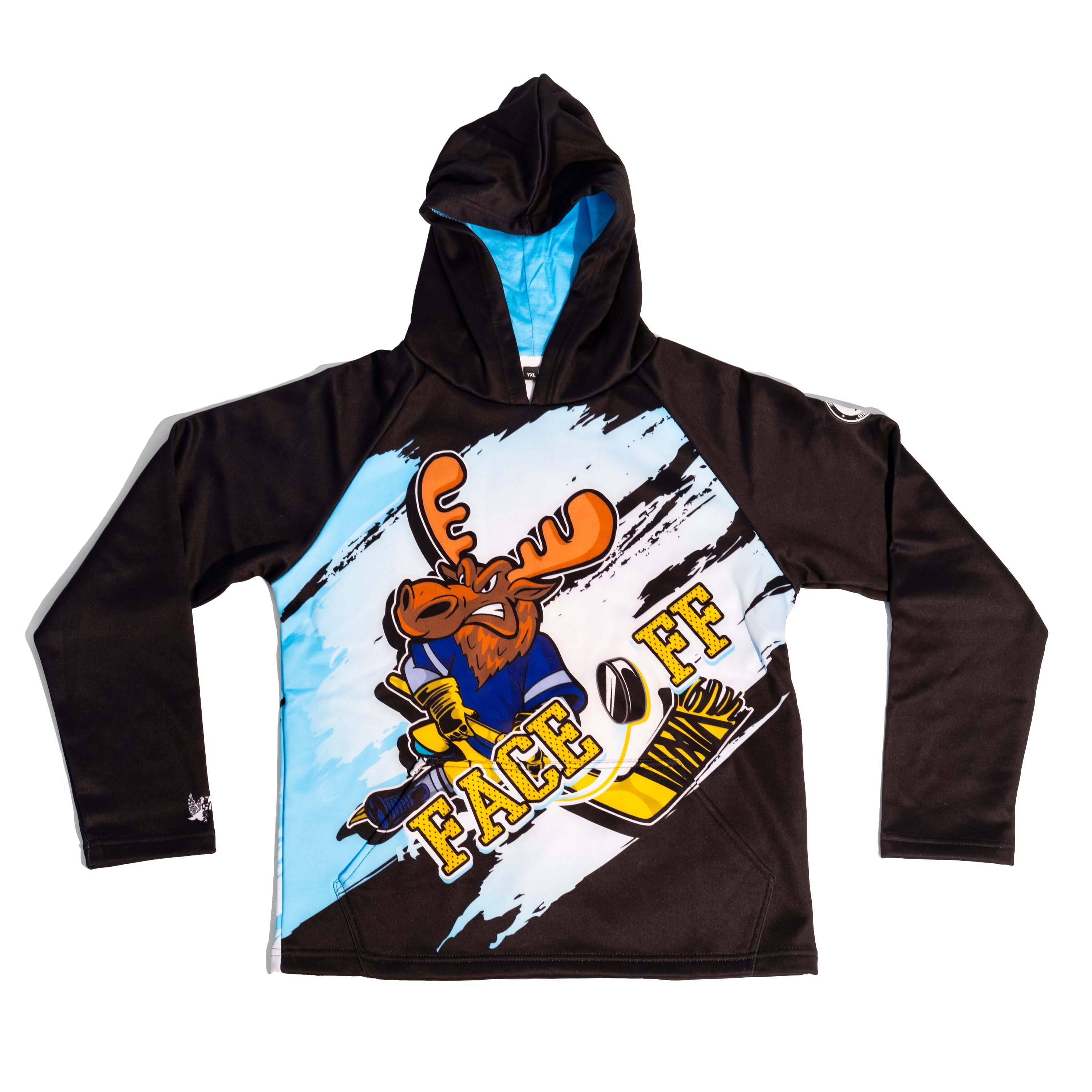 Youth & Adult Face Off Moose Hoodie