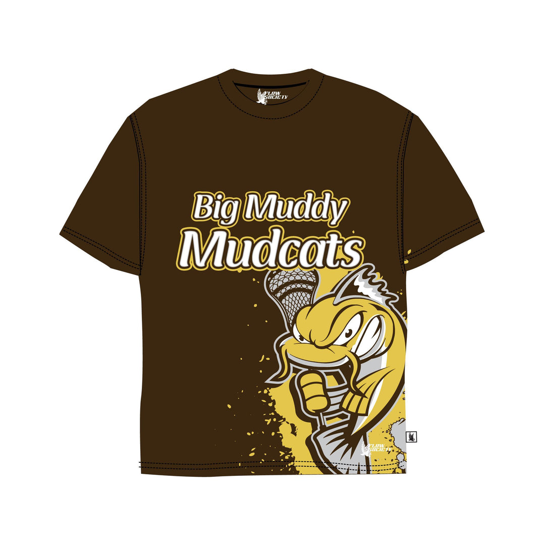 Youth & Adult Big Muddy Mudcats Brown Tee Shirt