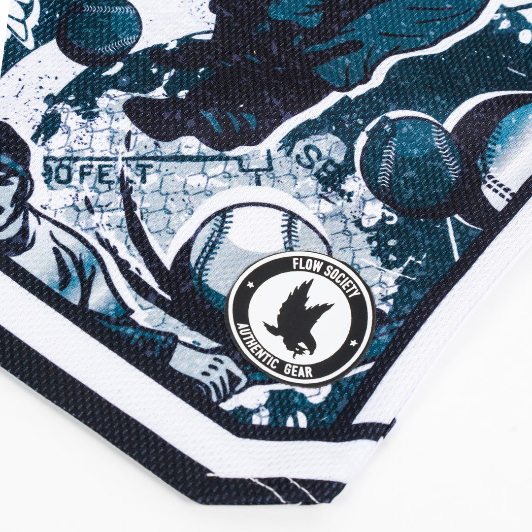 Boys Black & Silver Swing Batter Short