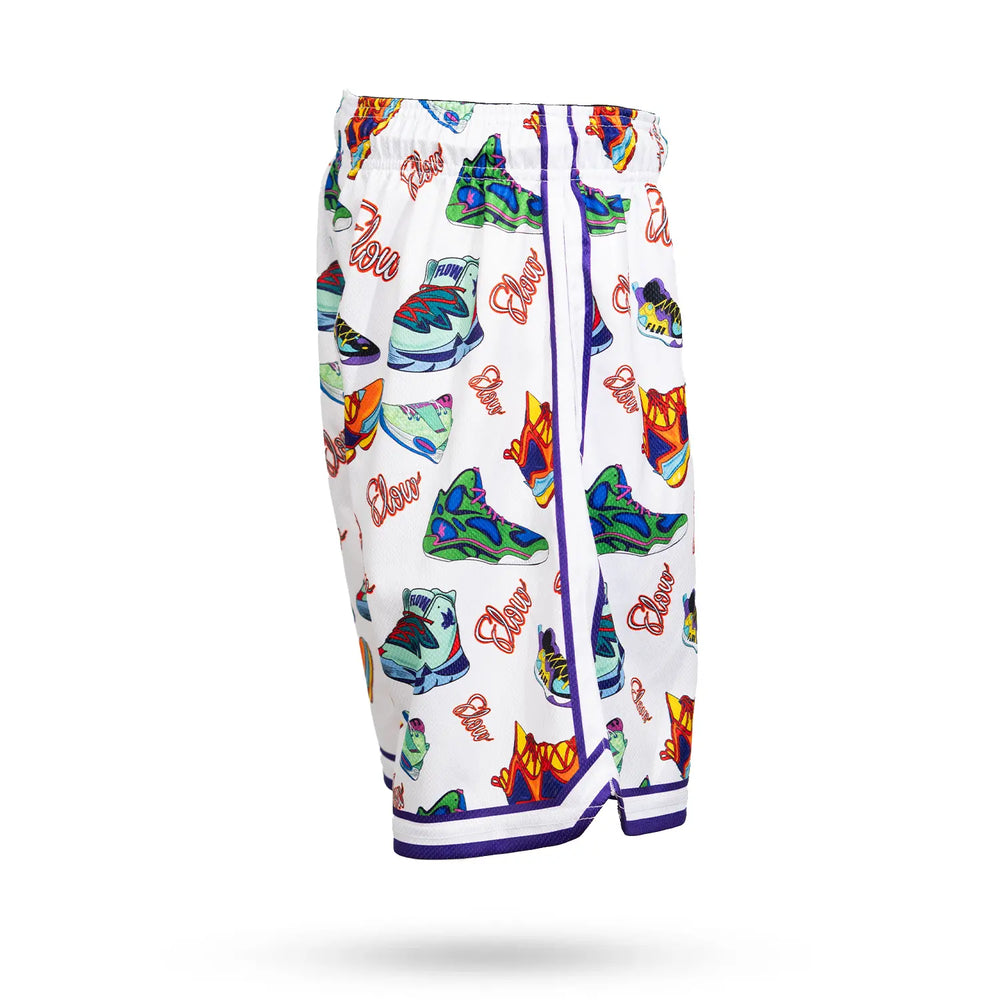 Boys White Sneaker Flow Short