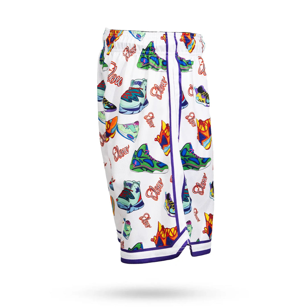 Boys White Sneaker Flow Short