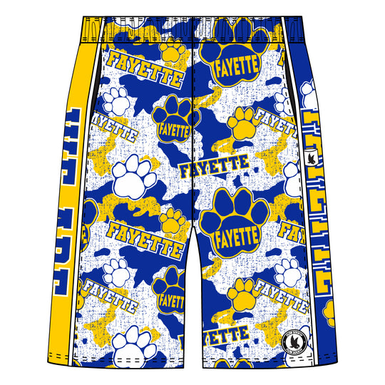 Boys & Mens Fayette Elementary Camo Short - 2 lengths!