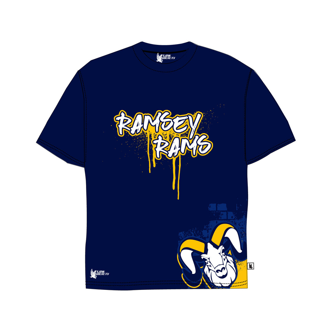 Youth & Adult Ramsey Rams Navy Tee Shirt