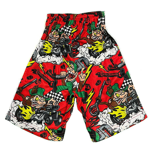 Boys Red Grease Monkey Short