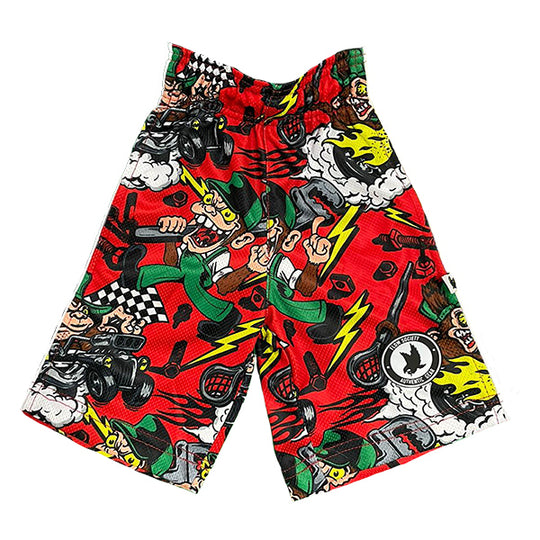 Boys Red Grease Monkey Short