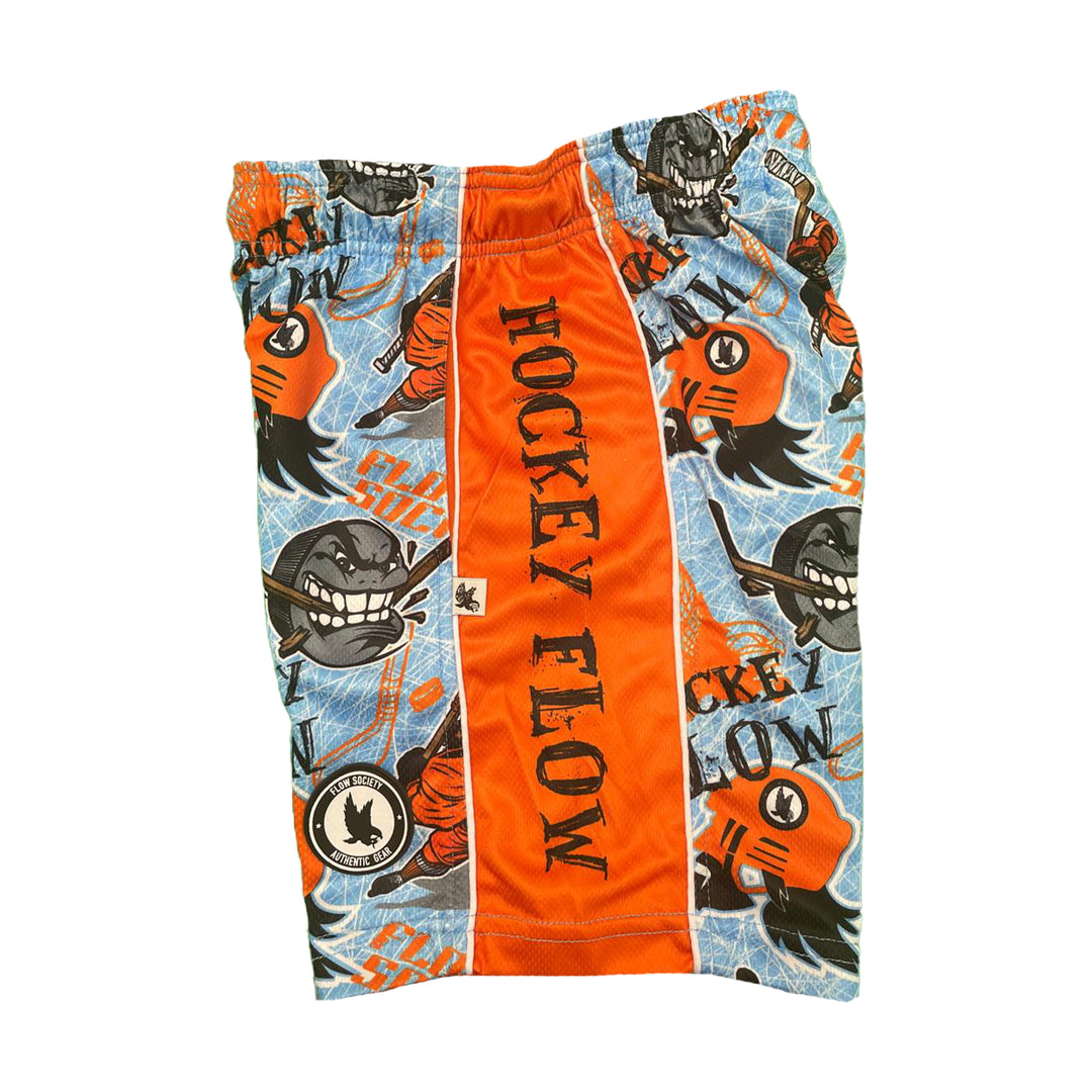 Boys Angry Hockey Puck Attack Short