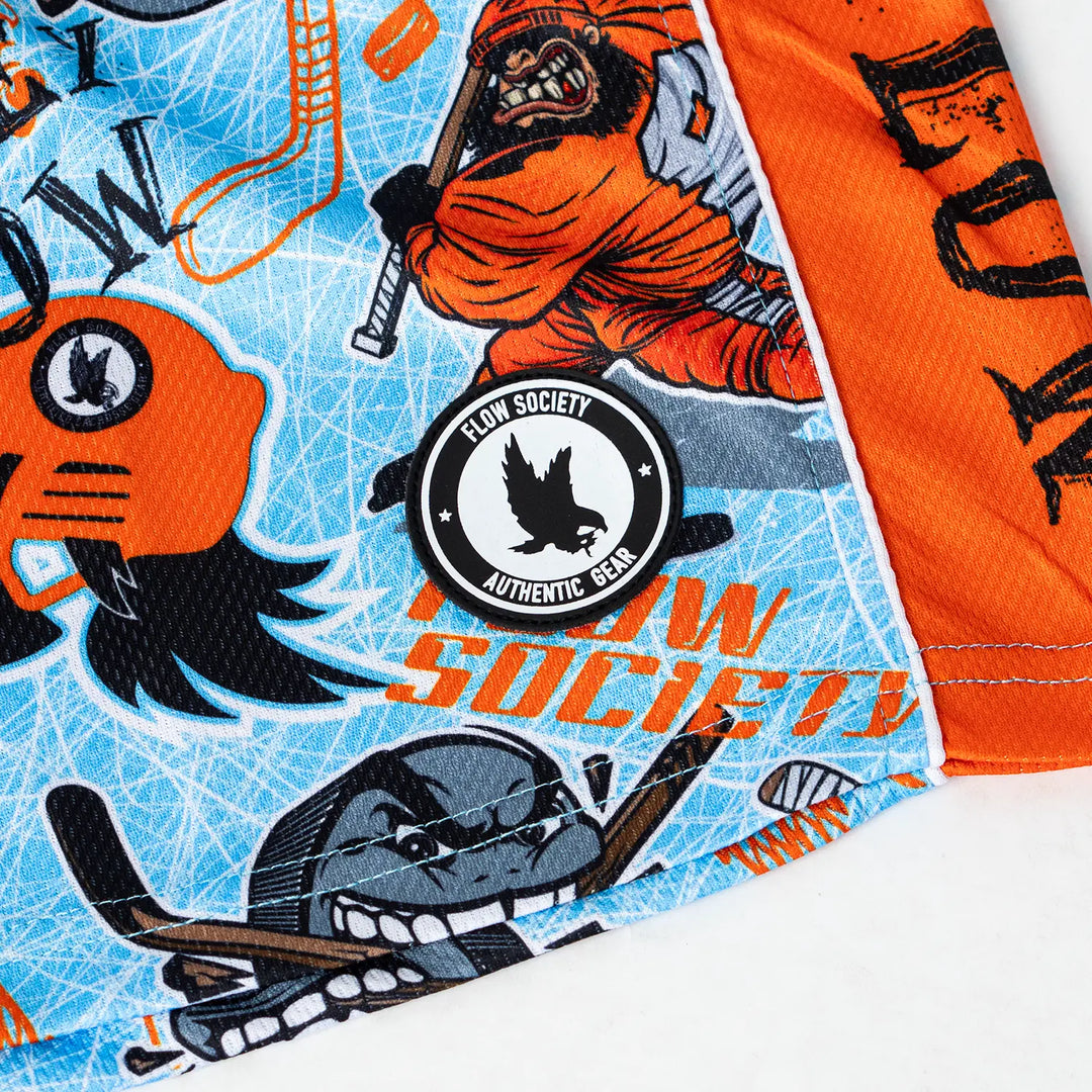 Boys Angry Hockey Puck Attack Short