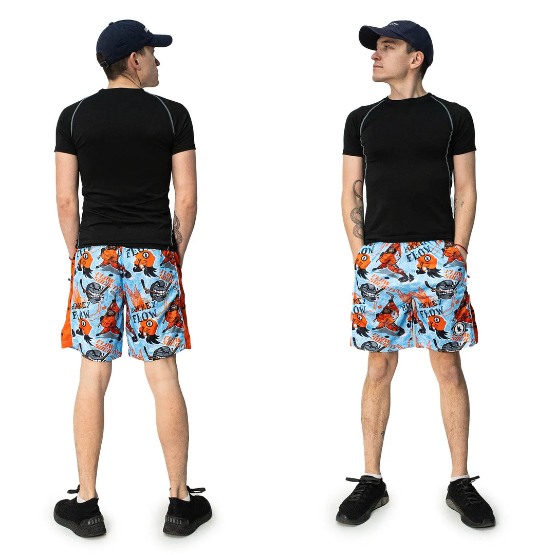 Boys Angry Hockey Puck Attack Short
