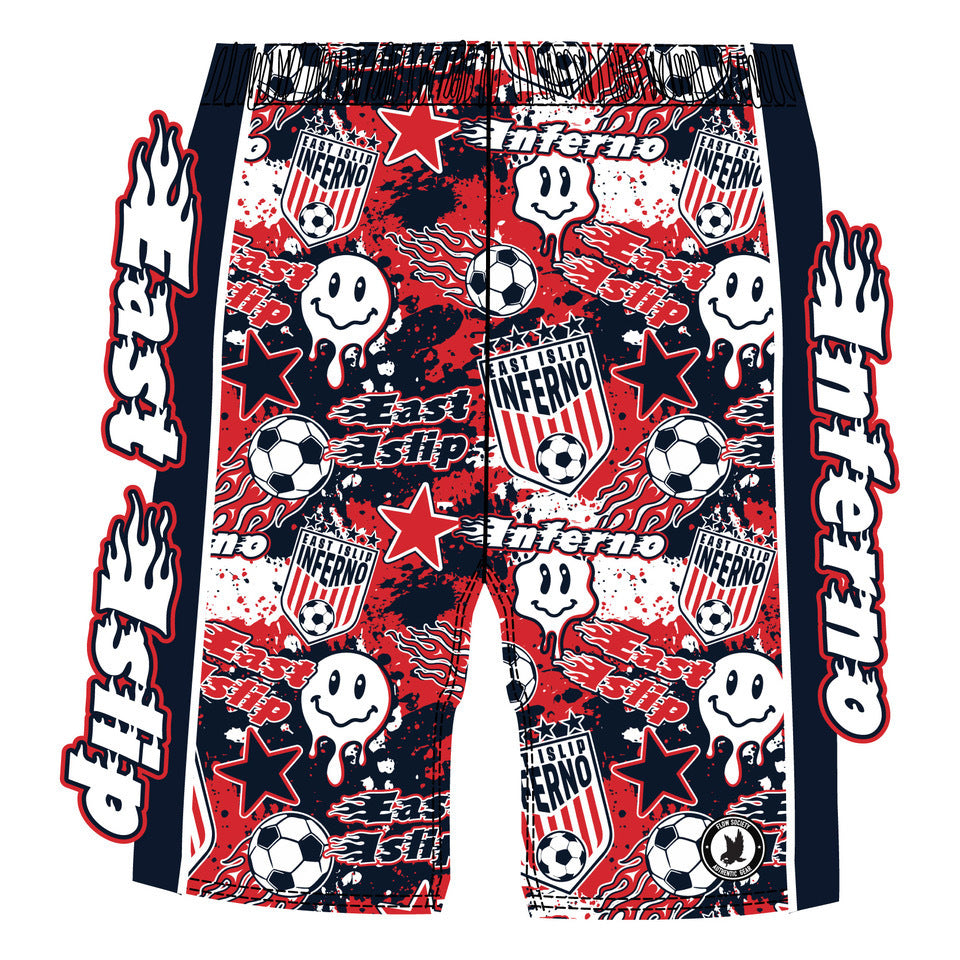 Boys & Mens East Islip Inferno Red Soccer Short