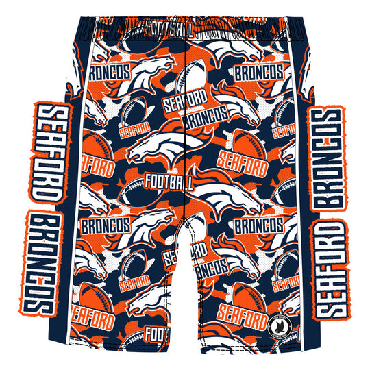 Boys & Mens Seaford Broncos Football Camo Short