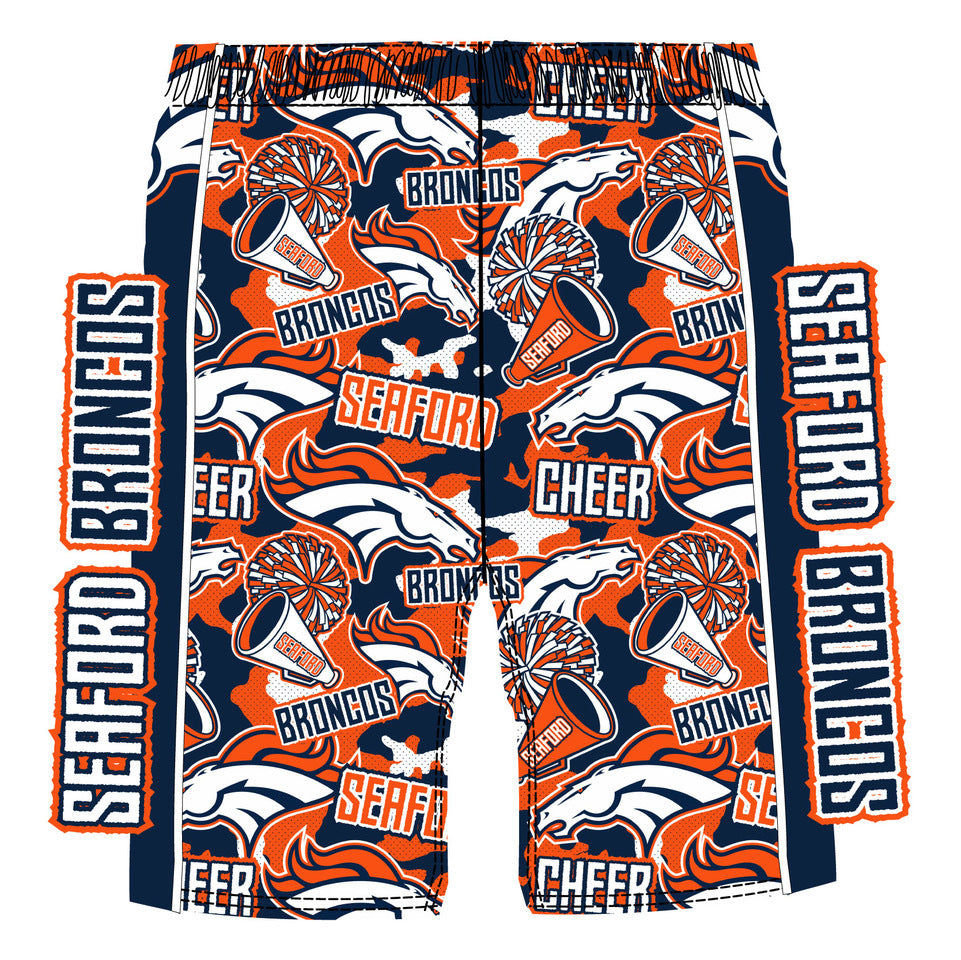 Boys & Mens Seaford Broncos Cheer Camo Short