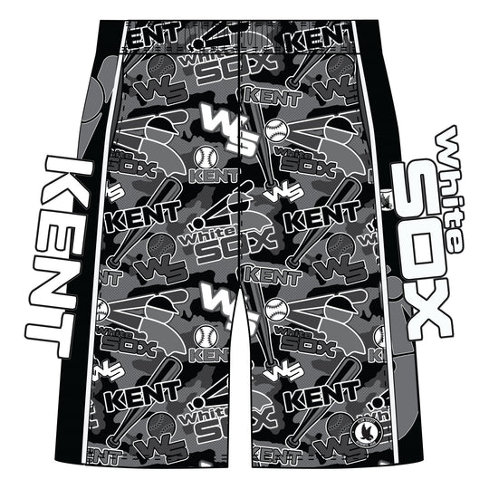 Boys & Mens Kent White Sox Baseball Grey Short