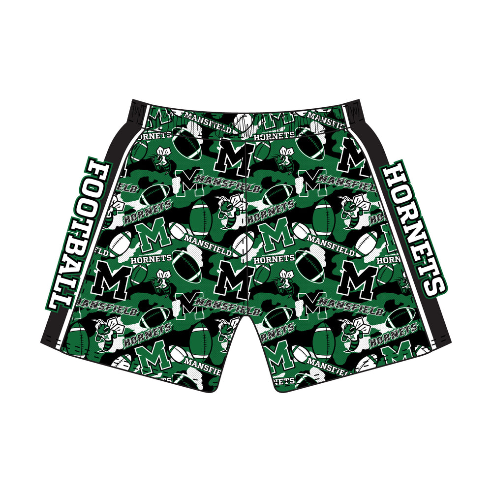 Boys & Mens Mansfield Hornets Football Short Multi - Mid-length