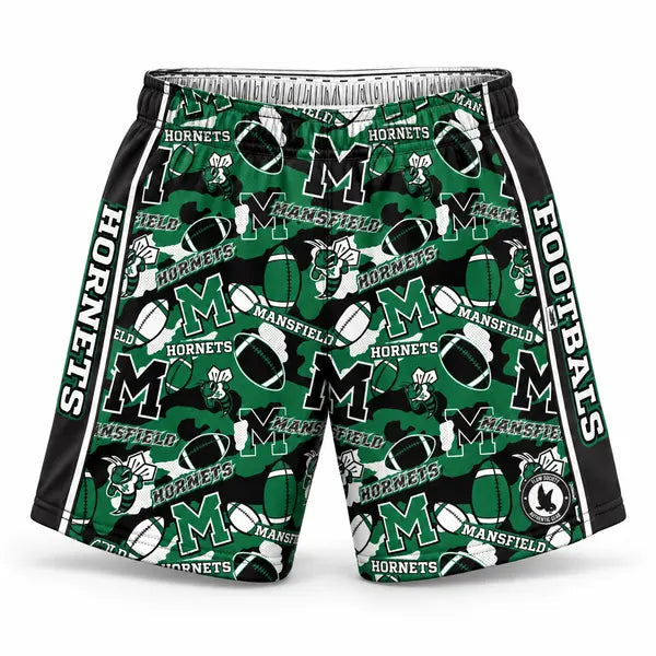 Boys & Mens Mansfield Hornets Football 5 inch Short