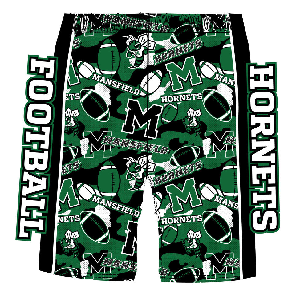 Boys & Mens Mansfield Hornets Football Short Multi