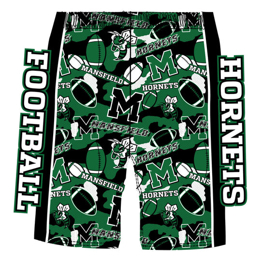Boys & Mens Mansfield Hornets Football Short Multi