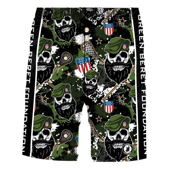 Mens Green Beret Bearded Bastards Lax Short