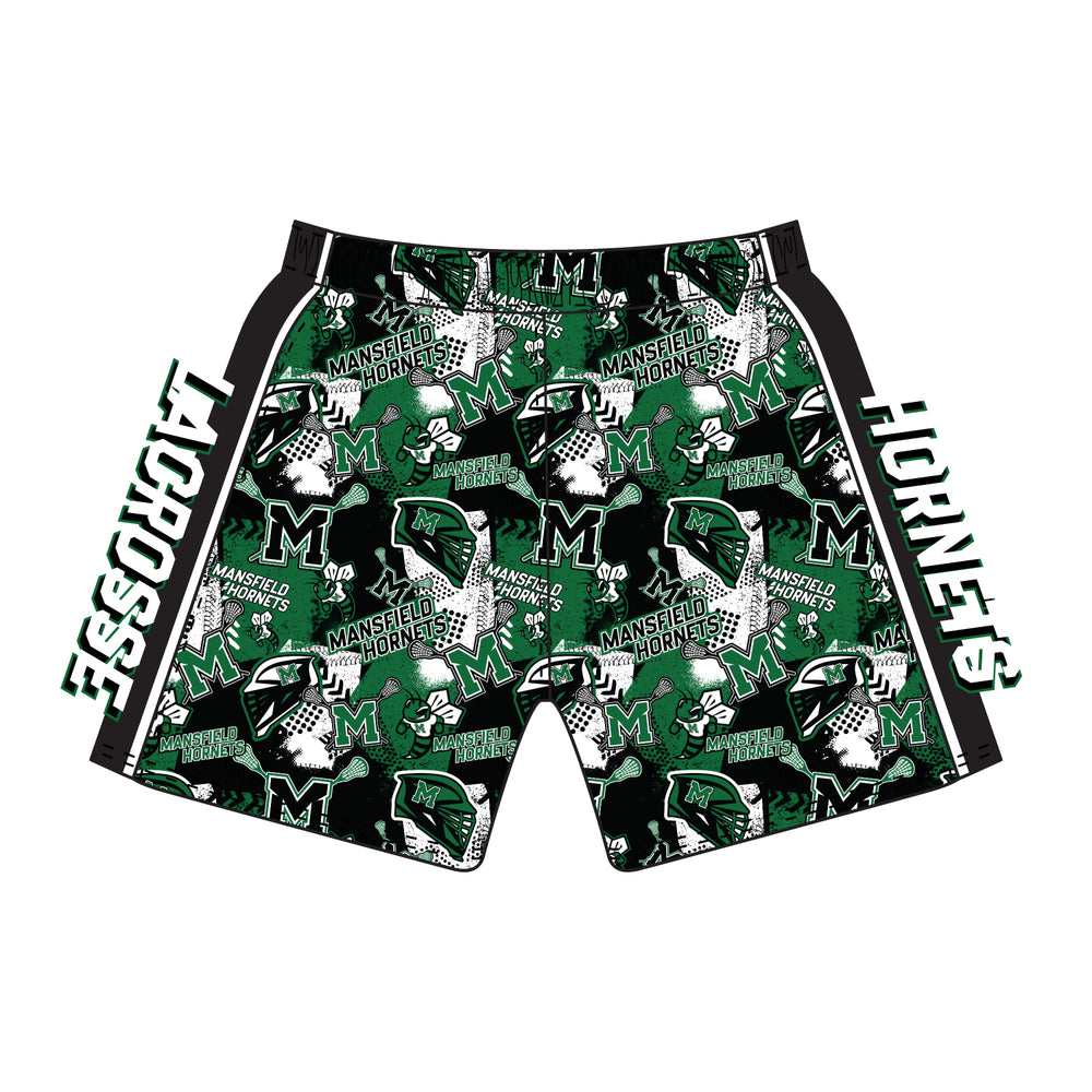 Boys & Mens Mansfield Hornets Lacrosse Helmet Short Multi - Mid-length