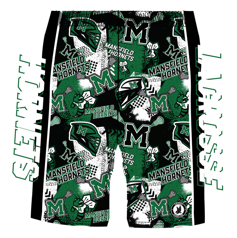 Boys & Mens Mansfield Hornets Lacrosse Helmet Short Multi