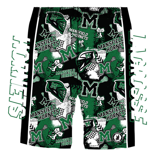 Boys & Mens Mansfield Hornets Lacrosse Helmet Short Multi