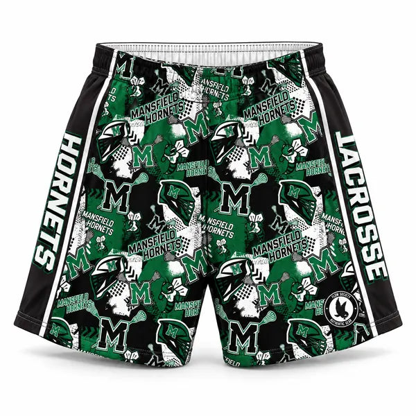 Boys & Mens Mansfield Hornets Lacrosse Helmet 5 inch Short