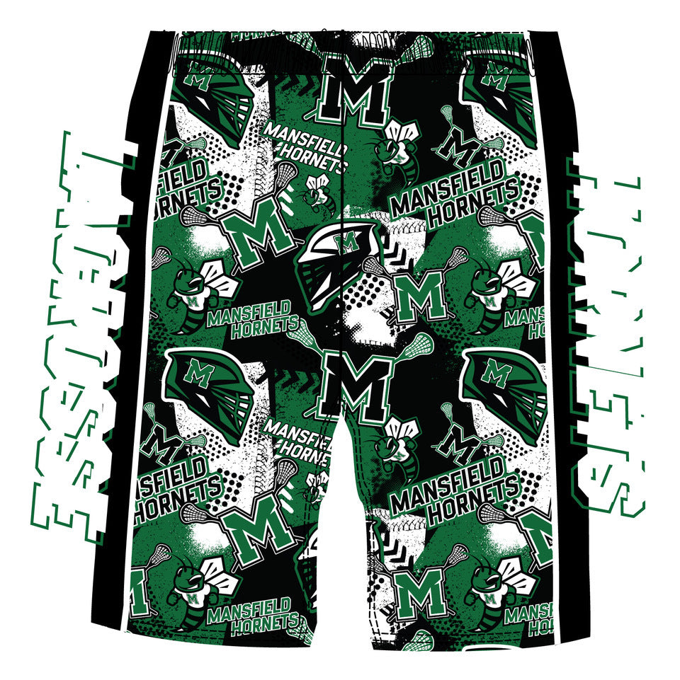 Boys & Mens Mansfield Hornets Lacrosse Helmet Short Multi